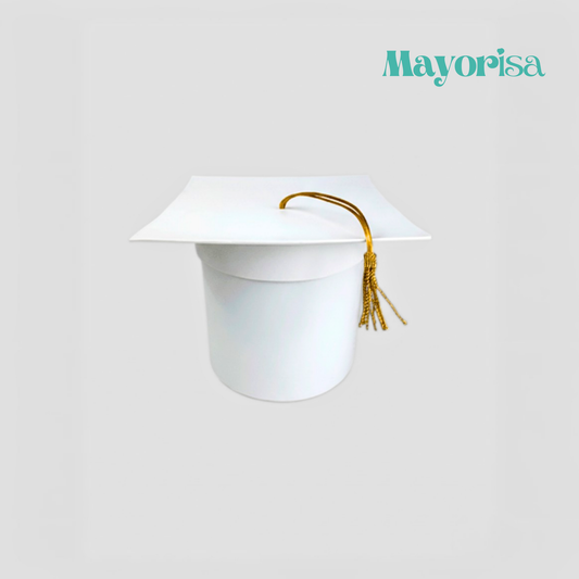 Caja Cilíndrica de Graduación (Tipo Birrete) 15x15 cm | Varios Colores