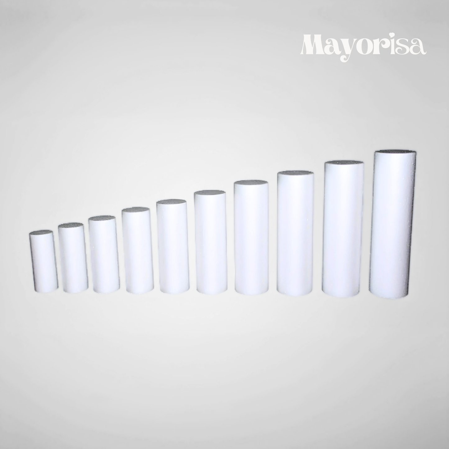 Barras Cilíndricas de Tecnopor (30 cm de Altura) | Varios Diámetros