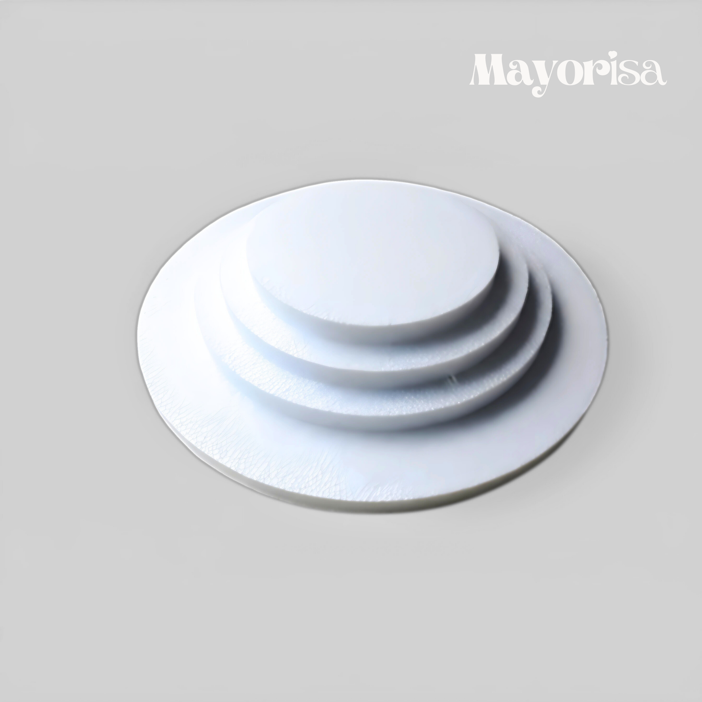Bases Redondas de Tecnopor para Tortas y Maquetas (¾" Grosor)