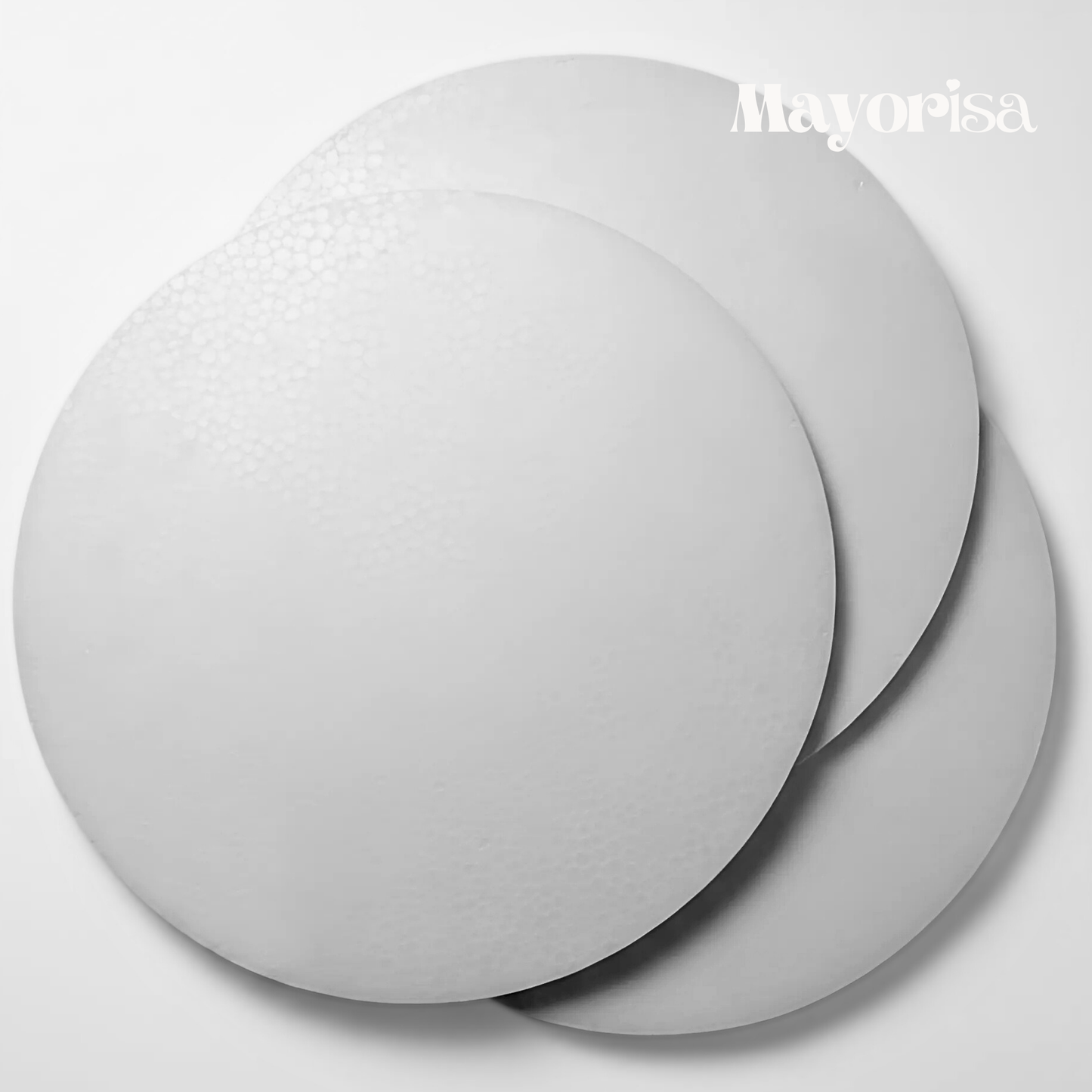 Bases Redondas de Tecnopor para Tortas y Maquetas (¾" Grosor)