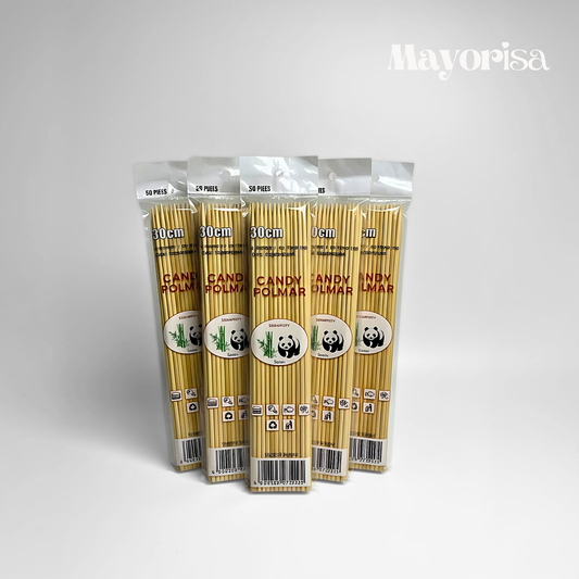 Brochetas de Bambú Gruesas (Brochetón) | 3 Tamaños Disponibles