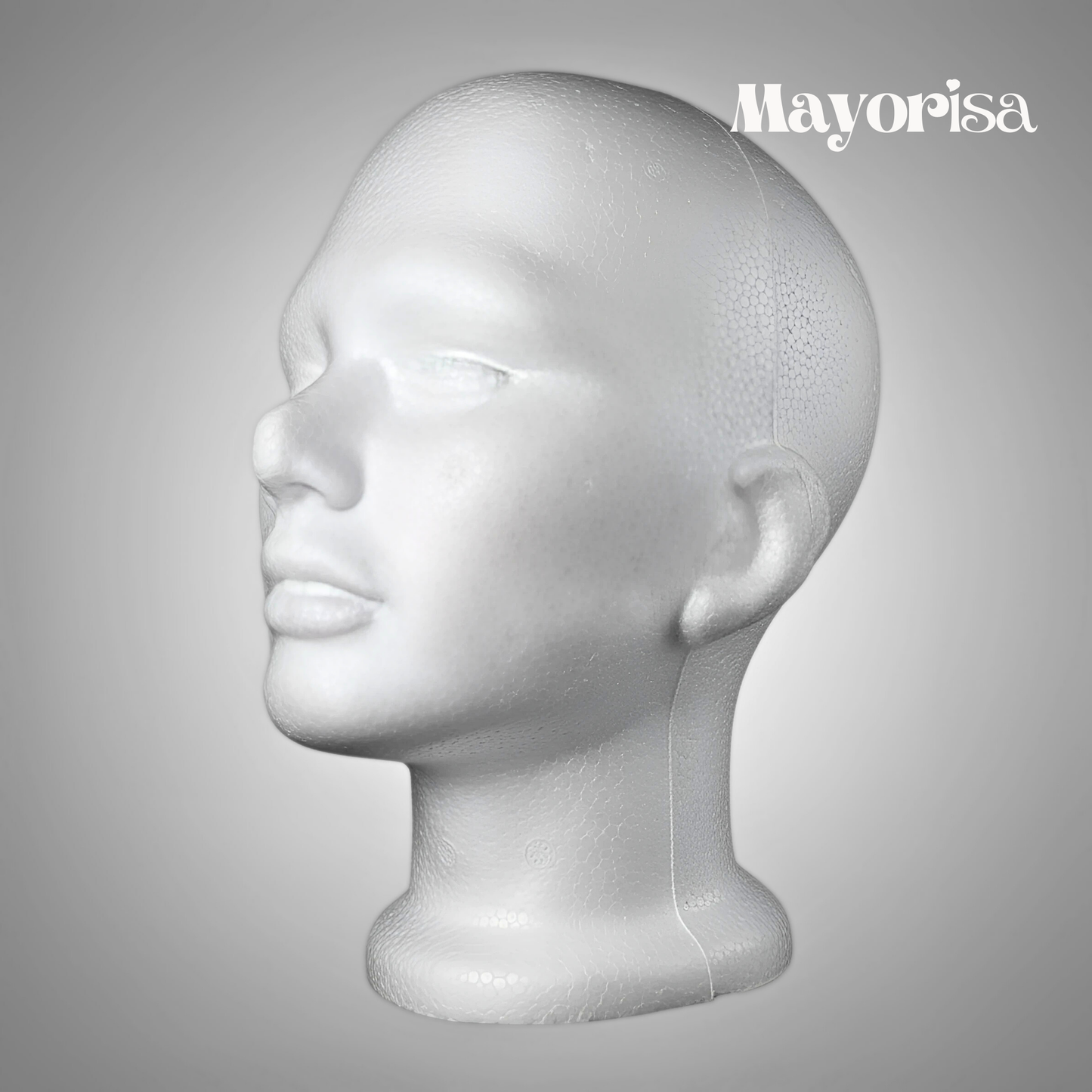 Cabeza de Maniquí de Tecnopor (Modelo Unisex) para Exhibición