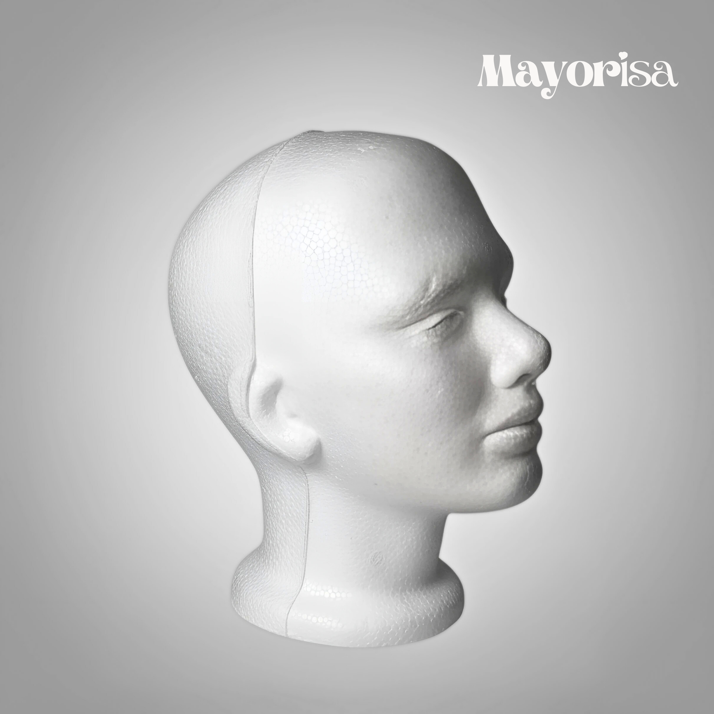 Cabeza de Maniquí de Tecnopor (Modelo Unisex) para Exhibición