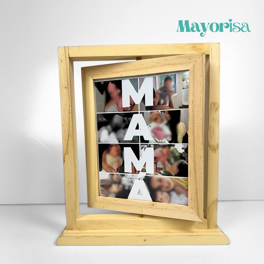 Cuadro Giratorio de Pino para Fotos y Personalización | 3 Tamaños
