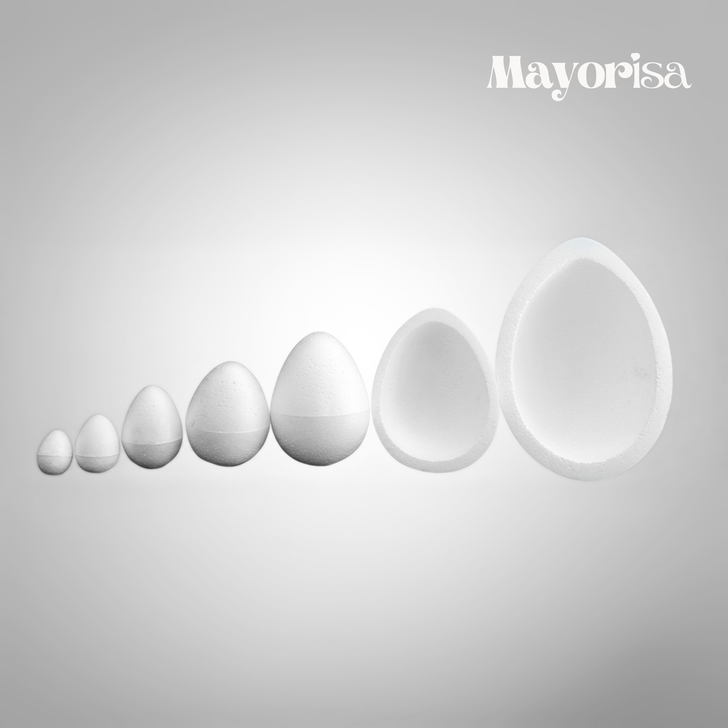 Huevos de Tecnopor para Manualidades y Decoración | Varios Tamaños