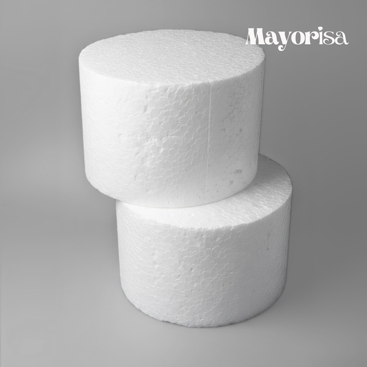 Maqueta de Torta Circular de Tecnopor (10 cm alto) | Varios Diámetros