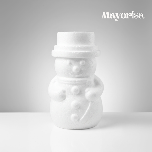 Muñeco de Nieve de Tecnopor Moldeado | Tamaños Mediano y Grande