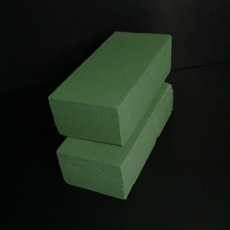 Espuma Floral Profesional (Tipo Oasis) para Arreglos Frescos - Ladrillo 22x10.5x7 cm