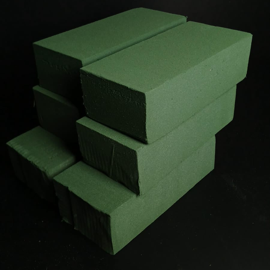 Espuma Floral Profesional (Tipo Oasis) para Arreglos Frescos - Ladrillo 22x10.5x7 cm