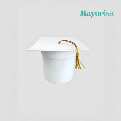 Caja Cilíndrica de Graduación (Tipo Birrete) 15x15 cm | Varios Colores