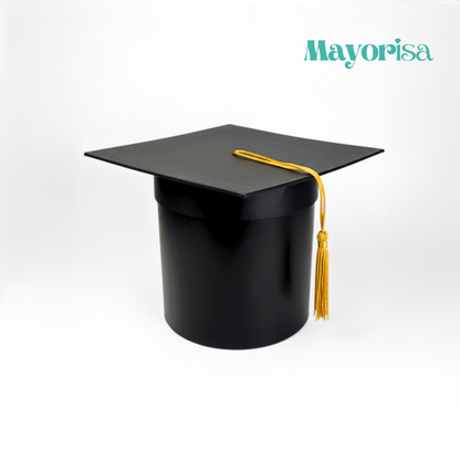 Caja Cilíndrica de Graduación (Tipo Birrete) 15x15 cm | Varios Colores