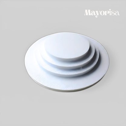Bases Redondas de Tecnopor para Tortas y Maquetas (¾" Grosor)