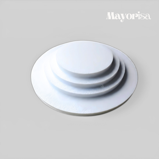 Bases Redondas de Tecnopor para Tortas y Maquetas (¾" Grosor)