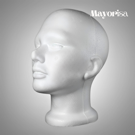 Cabeza de Maniquí de Tecnopor (Modelo Unisex) para Exhibición