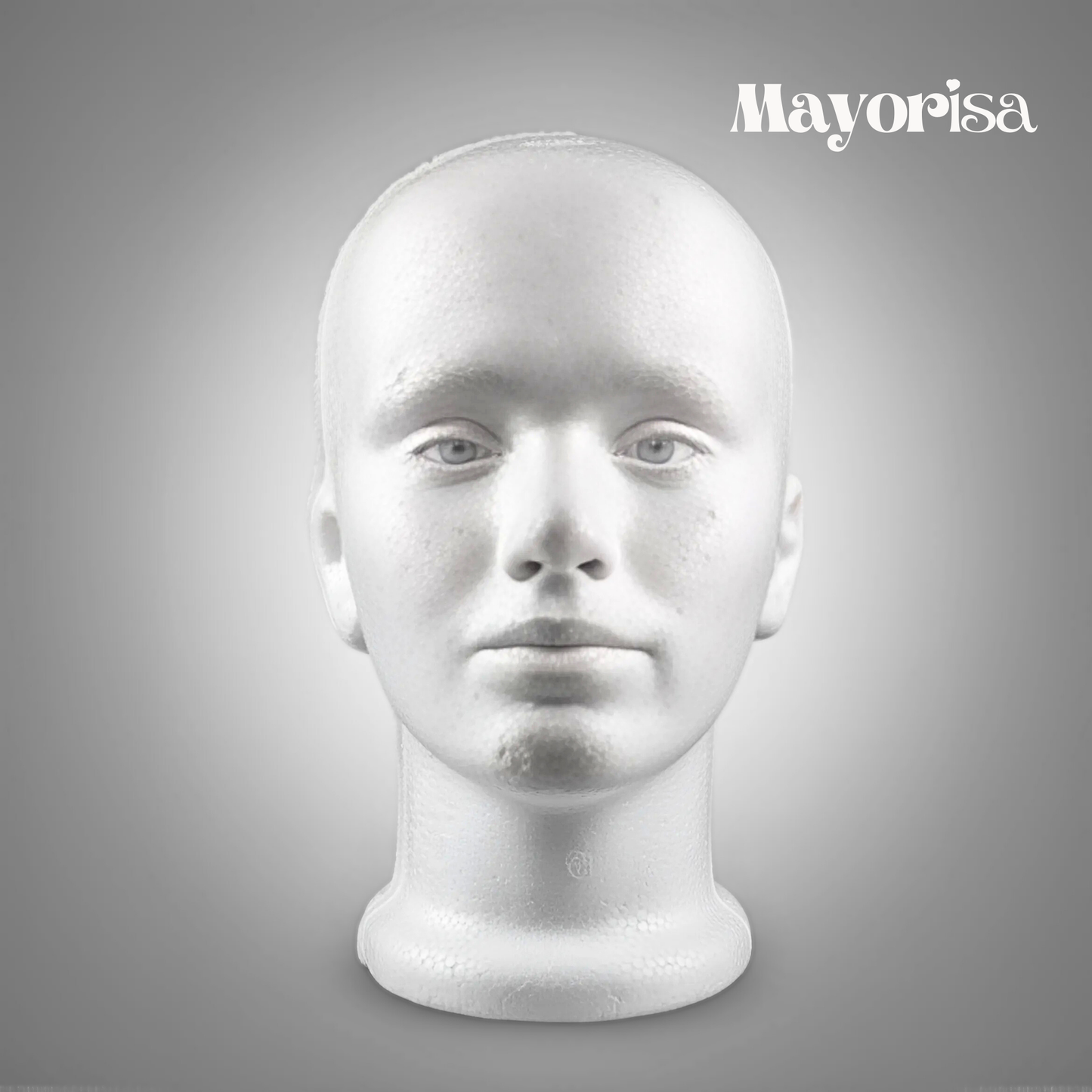 Cabeza de Maniquí de Tecnopor (Modelo Unisex) para Exhibición