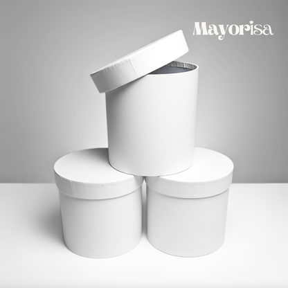 Cajas Cilíndricas para Regalos y Arreglos Florales (15x15 cm) | Calidad Standard y Premium