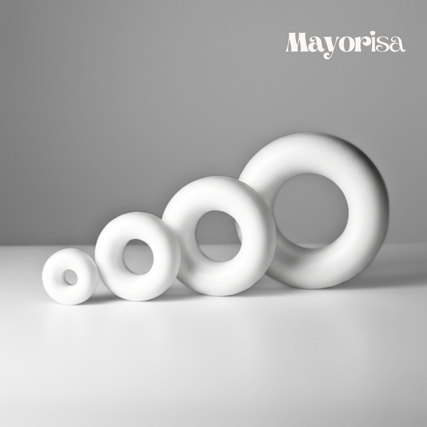 Corona de Tecnopor para Manualidades y Arreglos Florales