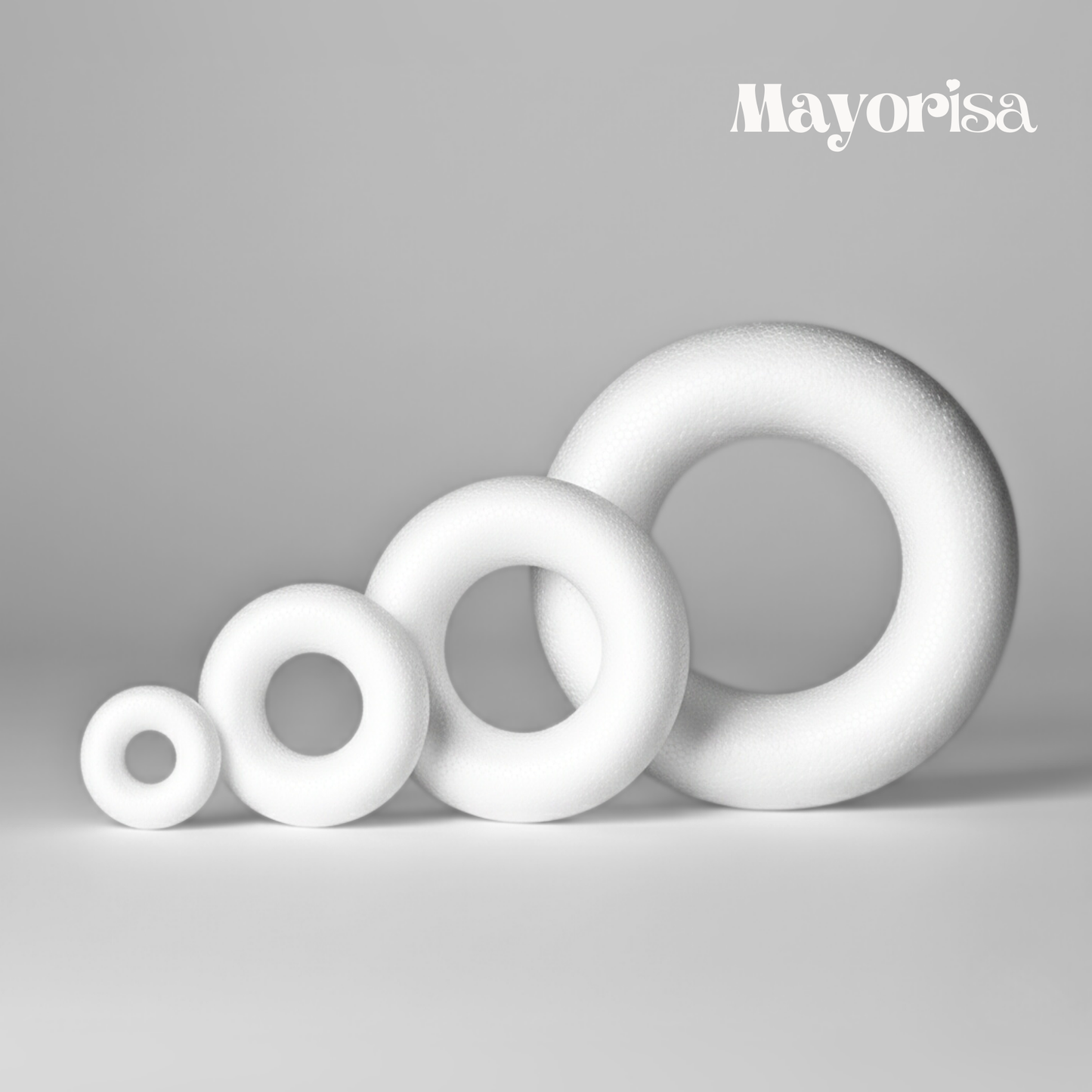 Corona de Tecnopor para Manualidades y Arreglos Florales