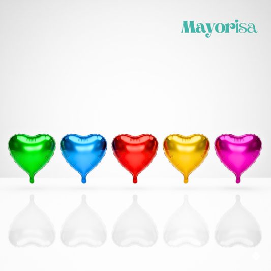 Globo Metálico de Corazón #10 | Venta por Mayor