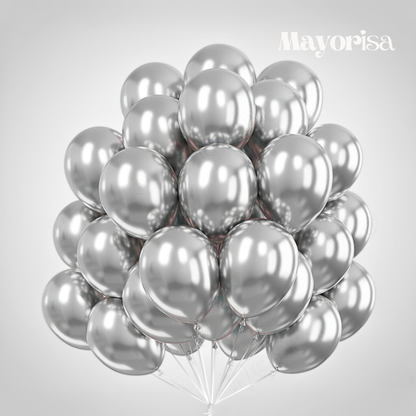 Globos Cromados #10 (Bolsa x50) | Colores Brillantes para Fiestas