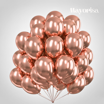 Globos Cromados #10 (Bolsa x50) | Colores Brillantes para Fiestas