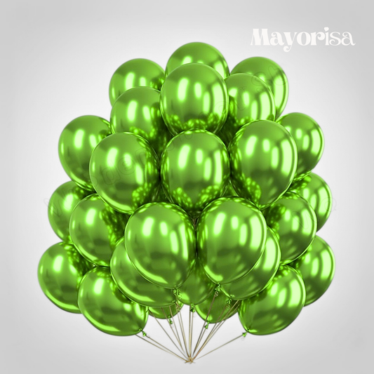 Globos Cromados #10 (Bolsa x50) | Colores Brillantes para Fiestas