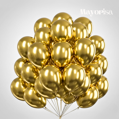 Globos Cromados #10 (Bolsa x50) | Colores Brillantes para Fiestas