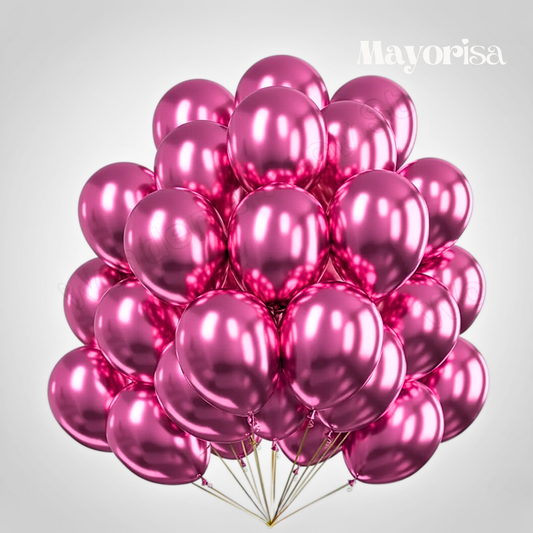 Globos Cromados #10 (Bolsa x50) | Colores Brillantes para Fiestas