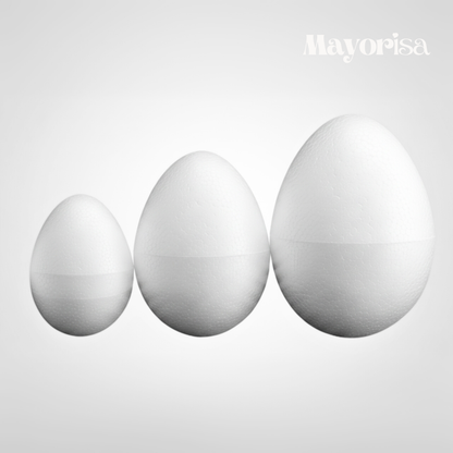 Huevos de Tecnopor para Manualidades y Decoración | Varios Tamaños