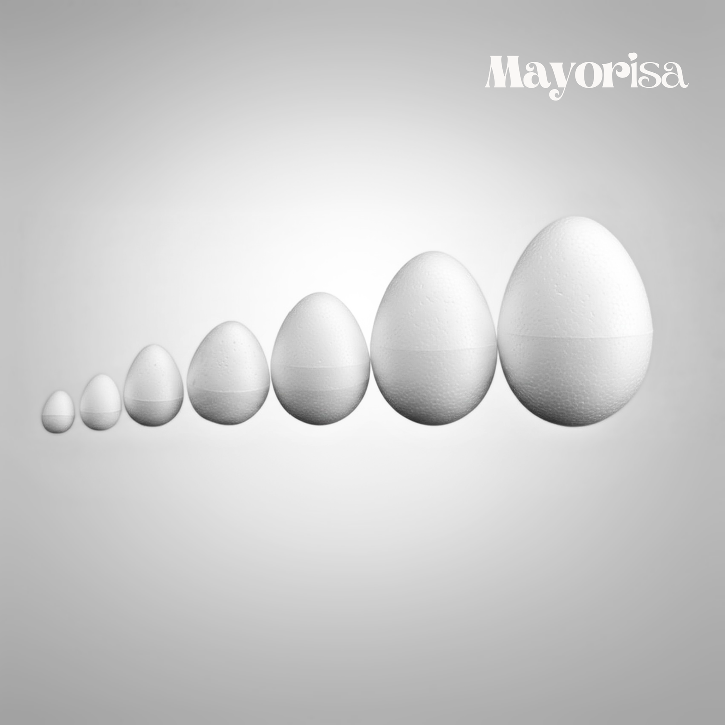 Huevos de Tecnopor para Manualidades y Decoración | Varios Tamaños