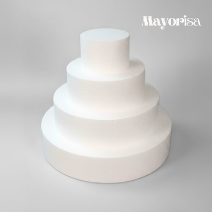 Maqueta de Torta Circular de Tecnopor (10 cm alto) | Varios Diámetros
