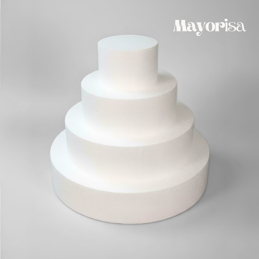 Maqueta de Torta Circular de Tecnopor (10 cm alto) | Varios Diámetros