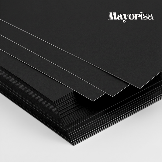 Pliego de Foldcote Negro Calibre 24 (380g) | 70x100cm